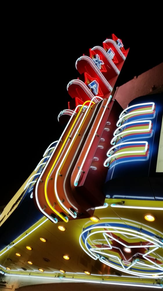Detail of the Texas Theatre's marquee.